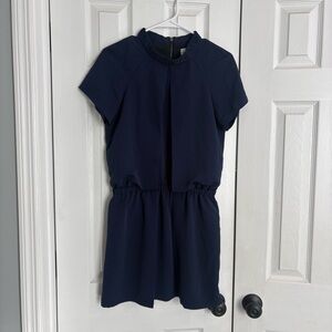VINEYARD VINES Gathered Neck Dress, Navy Blue, Silk, Lined, Size 6